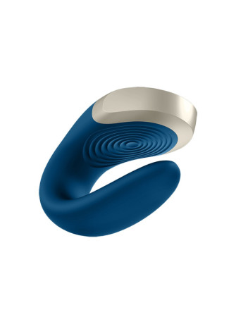 Vibromasseur connecté pour couple avec télécommande Double Love bleu Satisfyer - CC597446